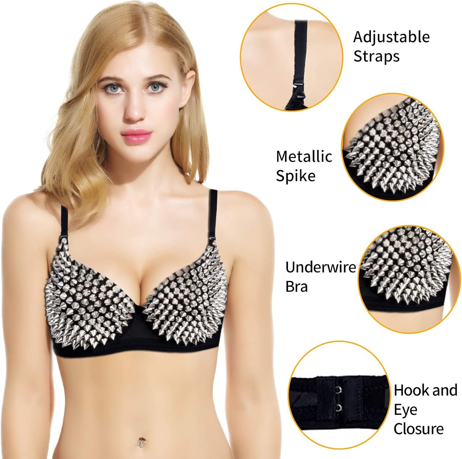 Alivila.Y Fashion Metallic Spike Bra Review