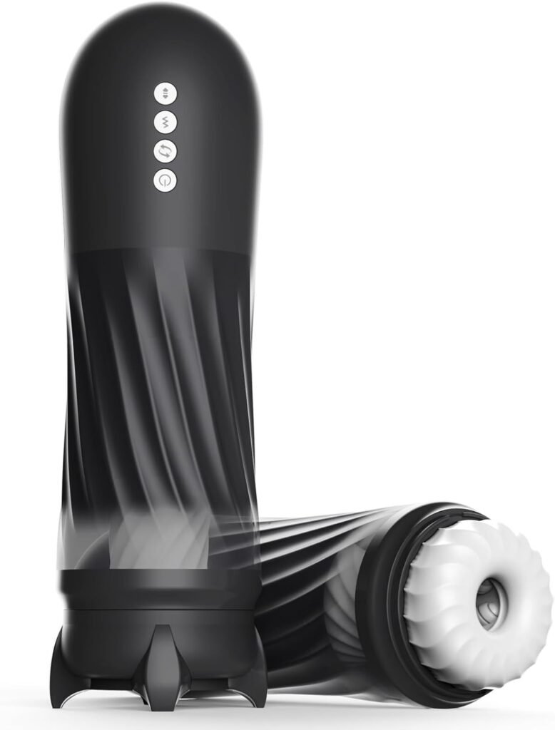 Tracys Dog Automatic Male Masturbator, Adult Sex Toys for Men with 3 Twisting and 5 Thrusting Vibration Modes, Hands-Free Heating Male Vibrating Stroker for Men Guy Pleasure, Steelcan