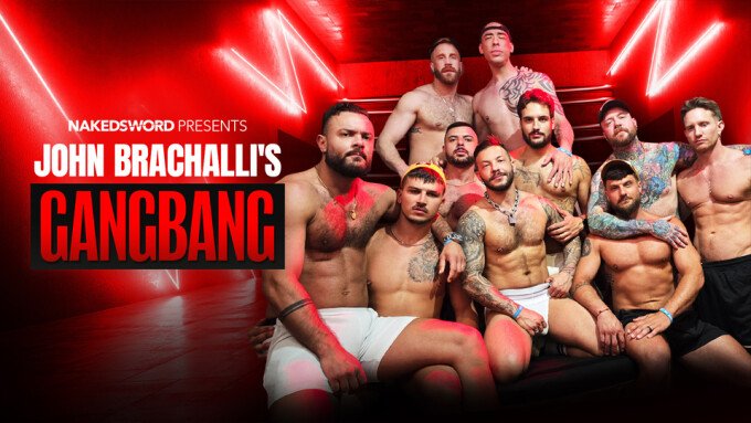 John Brachalli Stars in New Gangbang Release From NakedSword